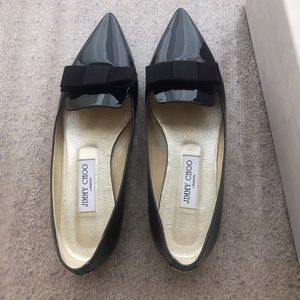 Jimmy Choo Gala Flats Black Patent Leather 40 US10
